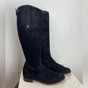 Gravati Suede Black Tall Riding Boots